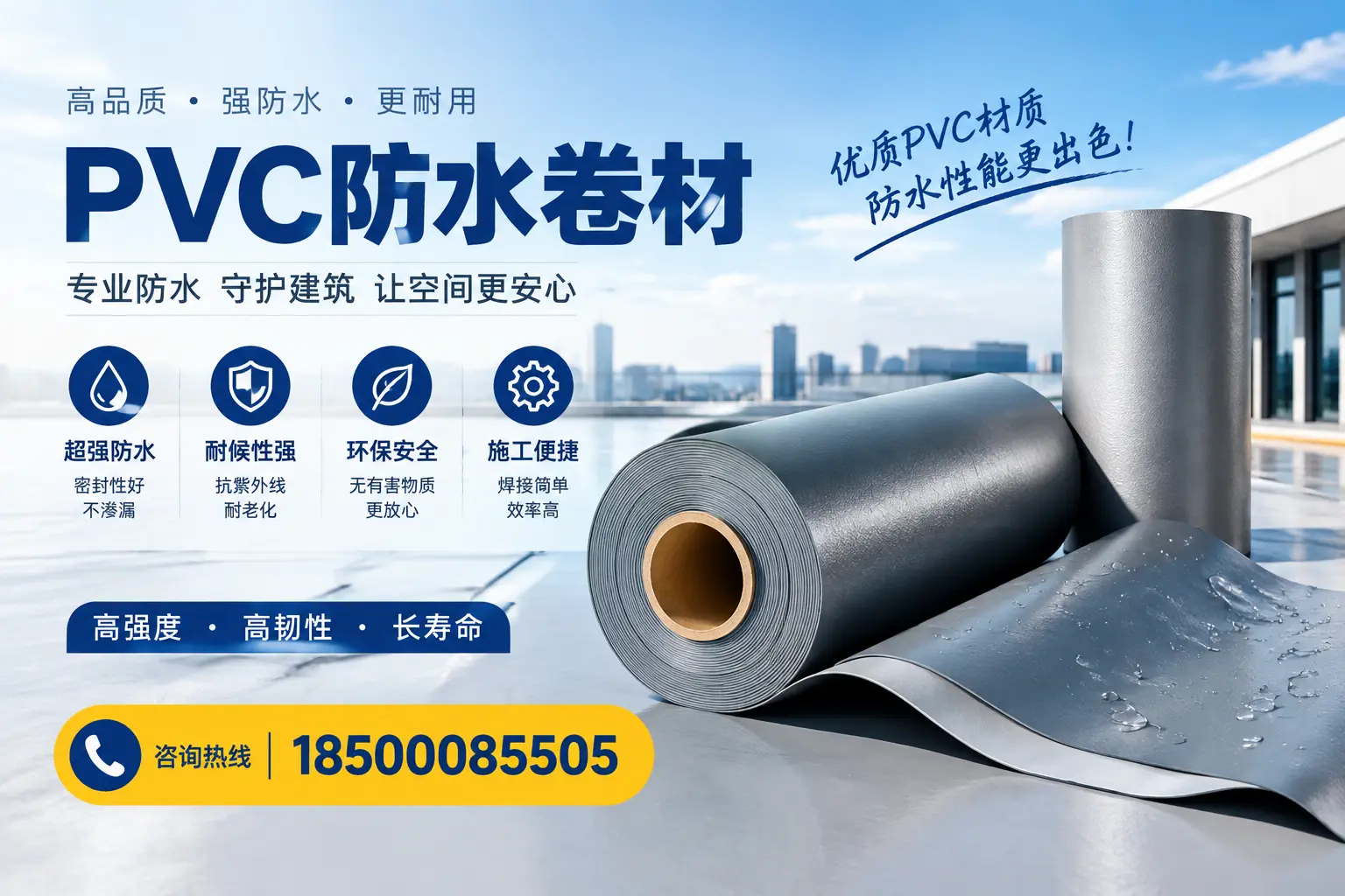 如何判断PVC防水卷材的质量优劣？吉安选购技巧